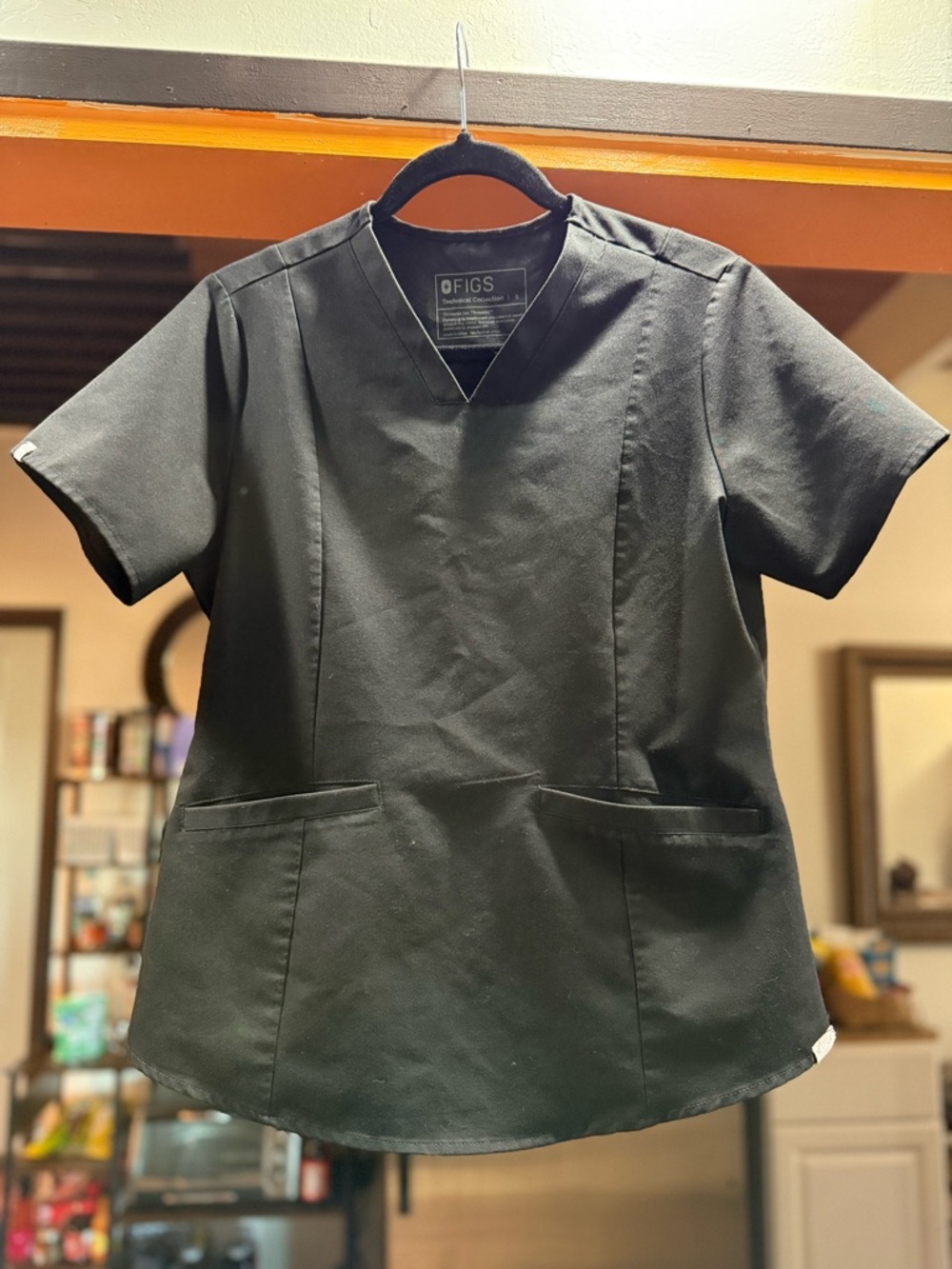 Figs Limited Edition Scrub Top Black Small
